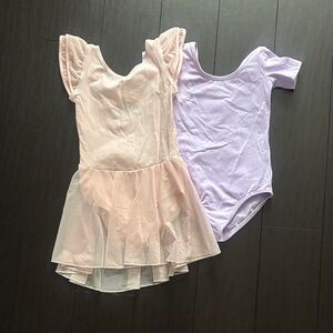 Adorable Kids Dance Costume Set - Light Pink Dress & Lavender Leotard